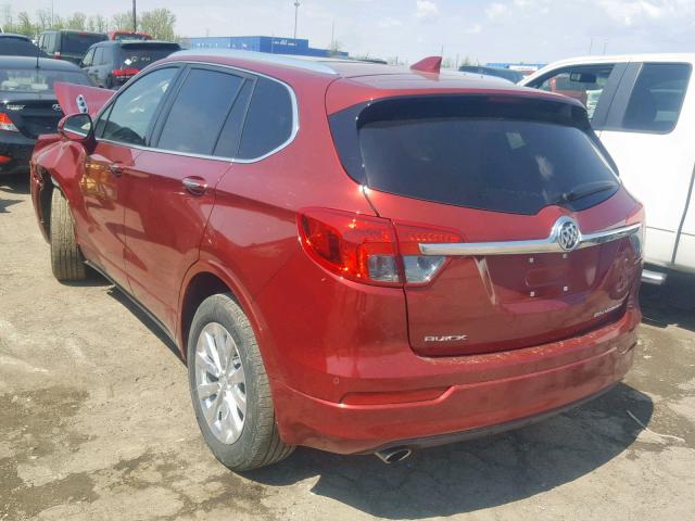 LRBFX1SA8JD007496 - 2018 BUICK ENVISION E RED photo 3