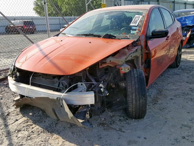 1C3CDFBB6FD415302 - 2015 DODGE DART SXT ORANGE photo 2