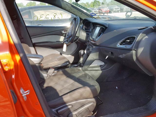 1C3CDFBB6FD415302 - 2015 DODGE DART SXT ORANGE photo 5