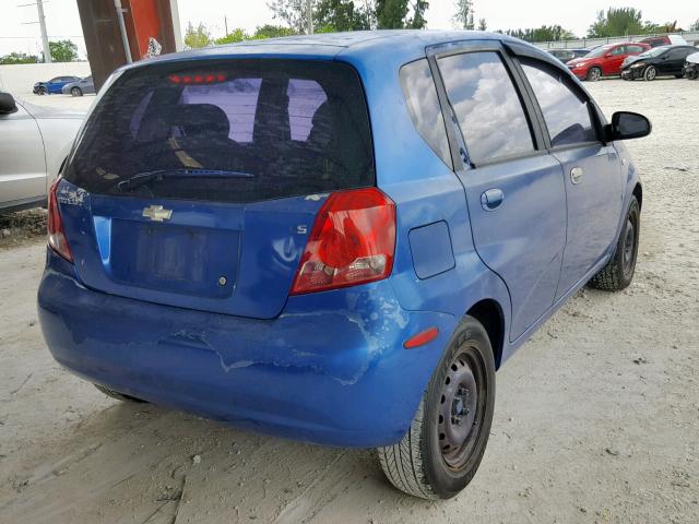 KL1TD66648B150507 - 2008 CHEVROLET AVEO BASE Mavi foto 4
