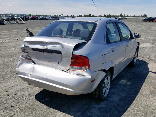 KL1TD56646B534875 - 2006 CHEVROLET AVEO BASE Күміс фото 4