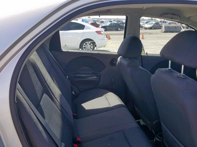 KL1TD56646B534875 - 2006 CHEVROLET AVEO BASE Күміс фото 6