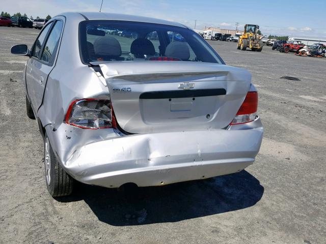 KL1TD56646B534875 - 2006 CHEVROLET AVEO BASE Күміс фото 9