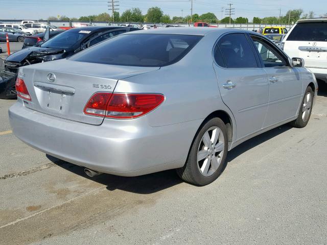 JTHBA30G055084558 - 2005 LEXUS ES 330 SILVER photo 4