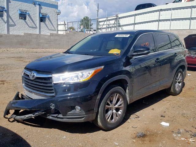 5TDZKRFH0FS044511 - 2015 TOYOTA HIGHLANDER BLACK photo 2