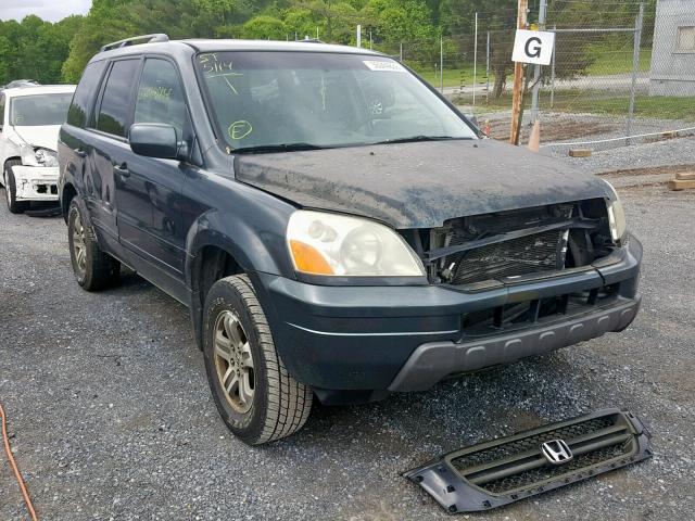 2HKYF18463H602486 - 2003 HONDA PILOT EX BLUE photo 1