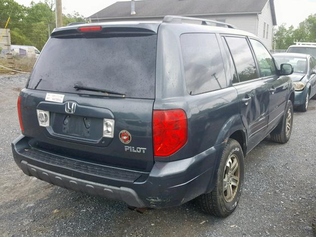 2HKYF18463H602486 - 2003 HONDA PILOT EX BLUE photo 4