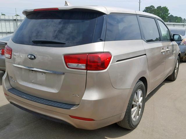 KNDMB5C12H6224697 - 2017 KIA SEDONA LX GOLD photo 4