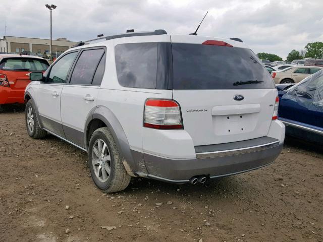 1FMDK02W48GA30257 - 2008 FORD TAURUS X S WHITE photo 3