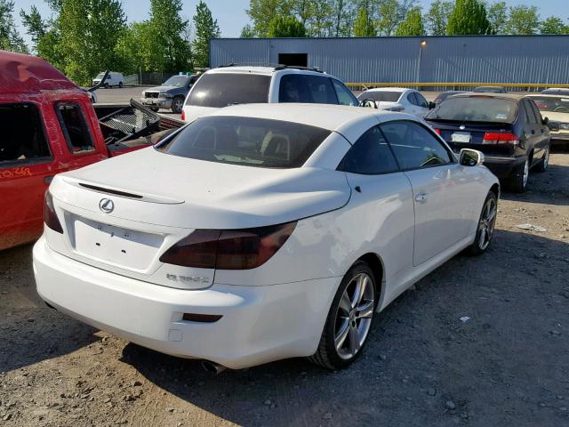 JTHFE2C23B2506934 - 2011 LEXUS IS 350 WHITE photo 4