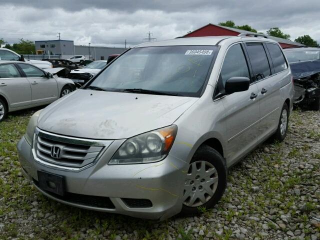 5FNRL38218B505855 - 2008 HONDA ODYSSEY LX SILVER photo 2