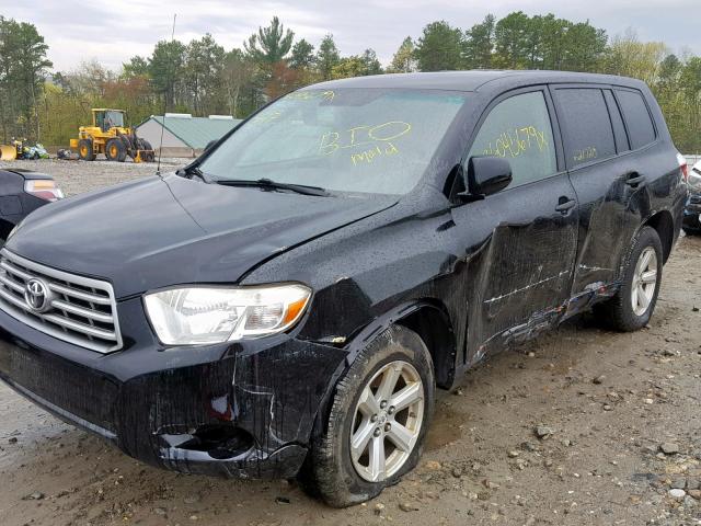 JTEES41A482040396 - 2008 TOYOTA HIGHLANDER BLACK photo 9