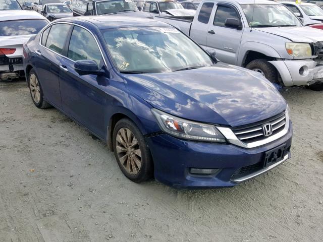 1HGCR2F81EA186923 - 2014 HONDA ACCORD EXL BLUE photo 1