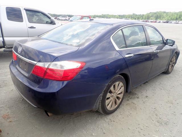 1HGCR2F81EA186923 - 2014 HONDA ACCORD EXL BLUE photo 4