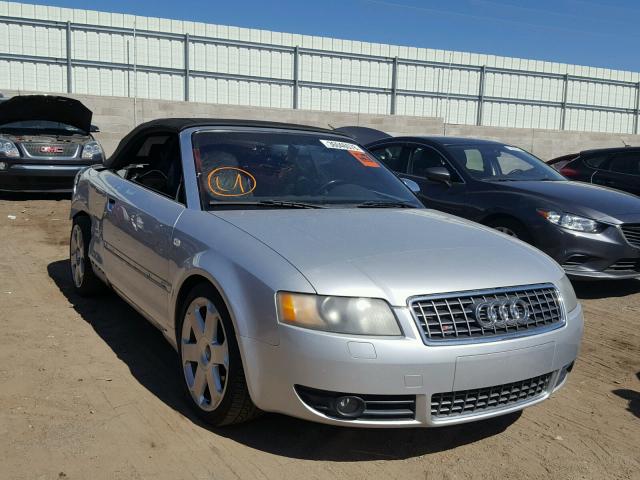 WUARL48H25K901062 - 2005 AUDI S4 QUATTRO SILVER photo 1