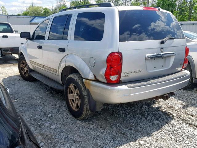 1D4HB48DX5F558781 - 2005 DODGE DURANGO SL SILVER photo 3