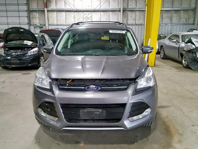 1FMCU9H94DUB31967 - 2013 FORD ESCAPE SEL GRAY photo 9