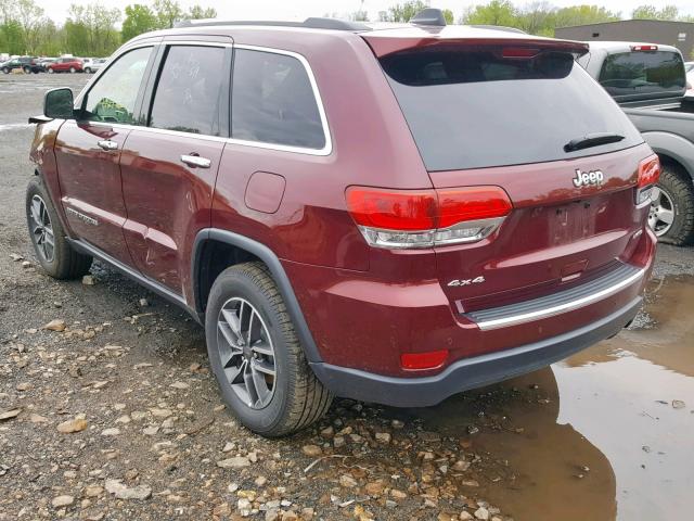 1C4RJFBG3KC711727 - 2019 JEEP GRAND CHER BURGUNDY photo 3