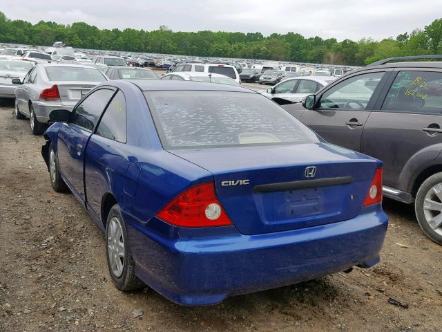 1HGEM21194L041648 - 2004 HONDA CIVIC DX V BLUE photo 3