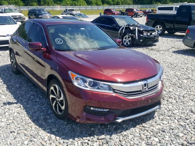 1HGCR2F85GA151806 - 2016 HONDA ACCORD EXL MAROON photo 1