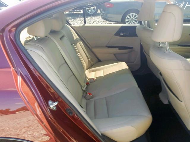 1HGCR2F85GA151806 - 2016 HONDA ACCORD EXL MAROON photo 6