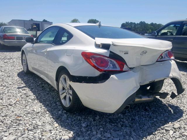 KMHHT6KD3CU070890 - 2012 HYUNDAI GENESIS CO WHITE photo 3