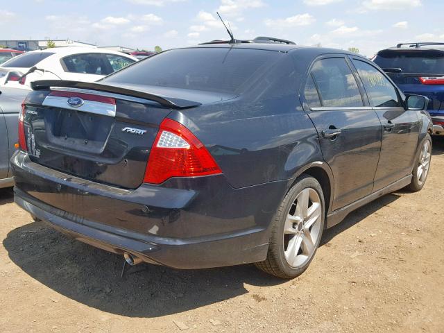 3FAHP0KC7AR149373 - 2010 FORD FUSION SPO BLACK photo 4