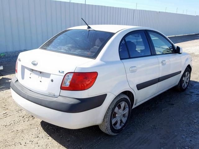 KNADE123966064749 - 2006 KIA RIO WHITE photo 4