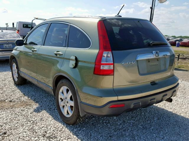 5J6RE38748L008697 - 2008 HONDA CR-V EXL GREEN photo 3