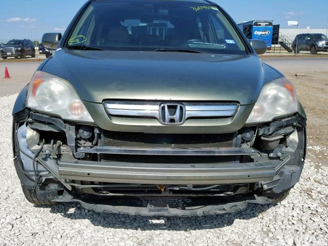 5J6RE38748L008697 - 2008 HONDA CR-V EXL GREEN photo 9