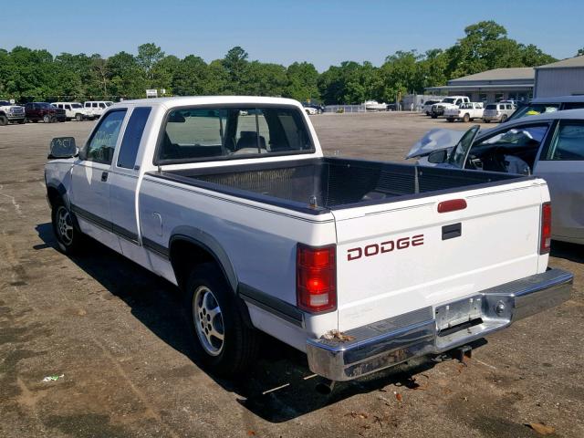 1B7GL23X2TS553168 - 1996 DODGE DAKOTA WHITE photo 3