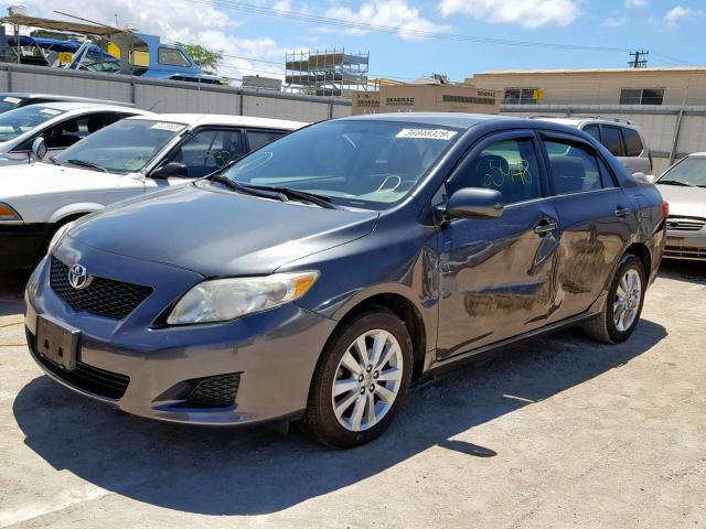 1NXBU4EE2AZ212395 - 2010 TOYOTA COROLLA BA GRAY photo 2