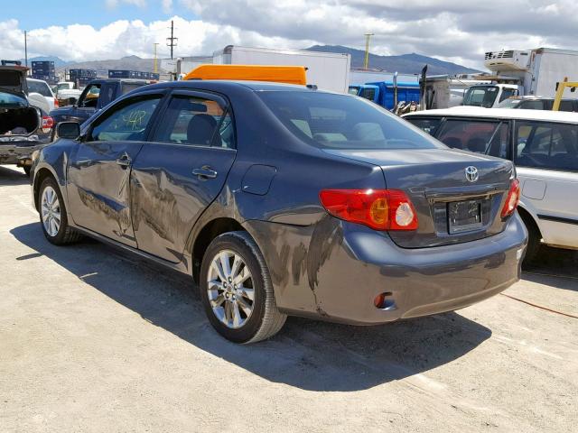 1NXBU4EE2AZ212395 - 2010 TOYOTA COROLLA BA GRAY photo 3