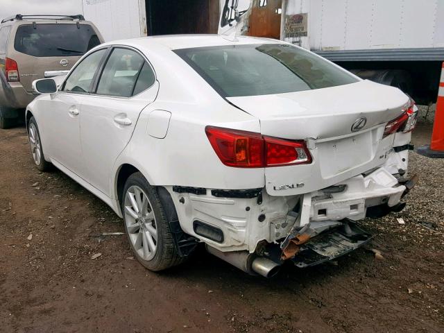 JTHCK262795033815 - 2009 LEXUS IS 250 WHITE photo 3