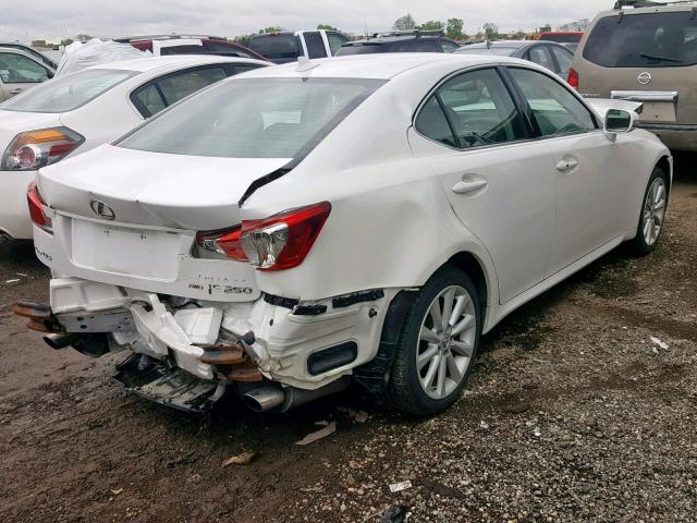 JTHCK262795033815 - 2009 LEXUS IS 250 WHITE photo 4