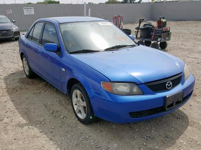 JM1BJ225630101610 - 2003 MAZDA PROTEGE DX BLUE photo 1