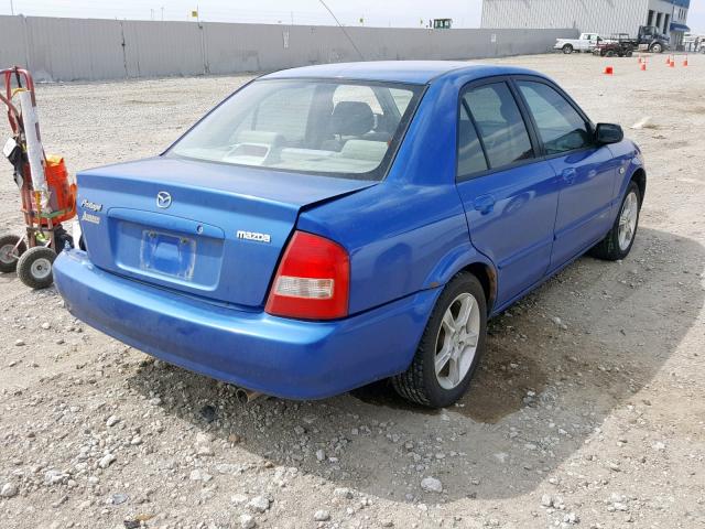 JM1BJ225630101610 - 2003 MAZDA PROTEGE DX BLUE photo 4