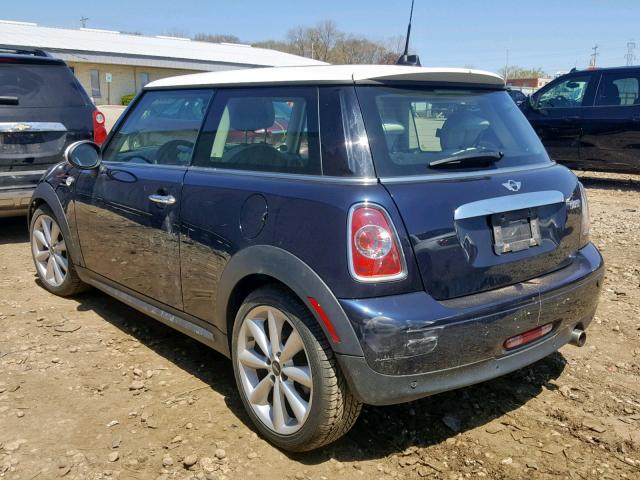 WMWSU3C54DT549658 - 2013 MINI COOPER BLUE photo 3