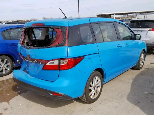 JM1CW2BL2D0160255 - 2013 MAZDA 5 BLUE photo 4