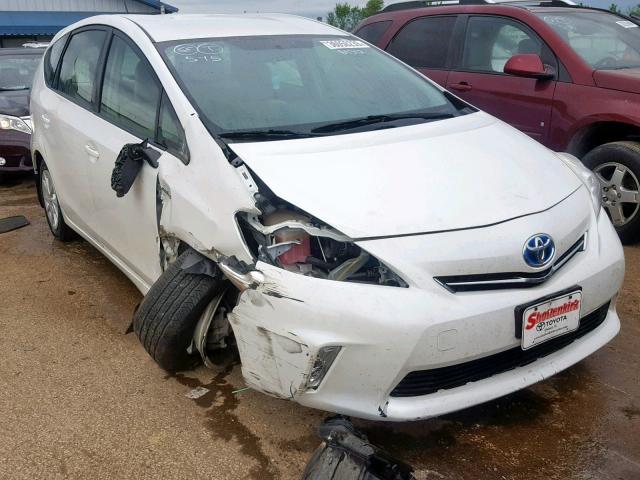 JTDZN3EUXC3023522 - 2012 TOYOTA PRIUS V WHITE photo 1