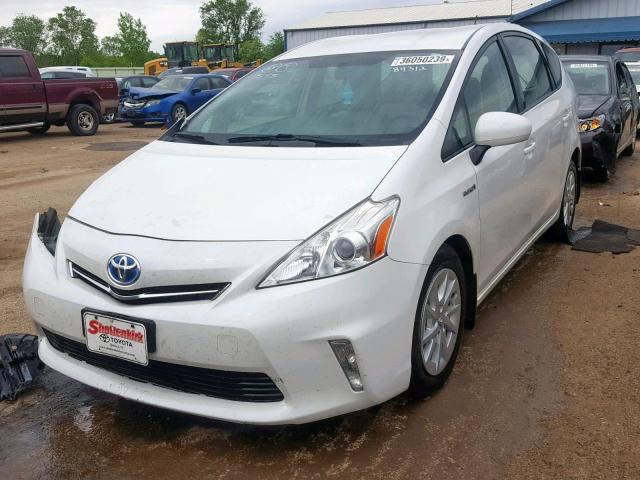 JTDZN3EUXC3023522 - 2012 TOYOTA PRIUS V WHITE photo 2