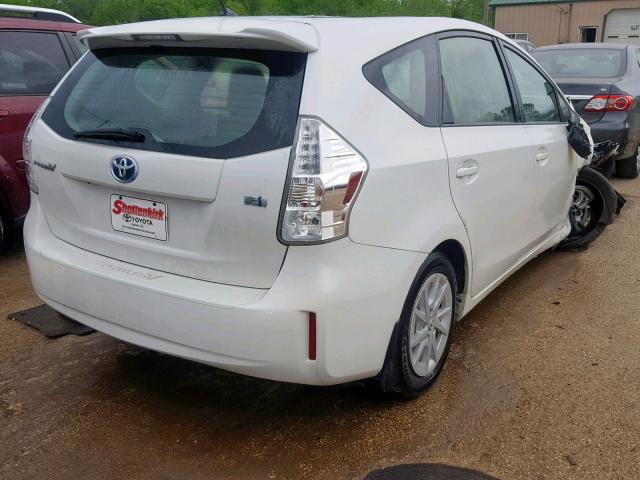 JTDZN3EUXC3023522 - 2012 TOYOTA PRIUS V WHITE photo 4