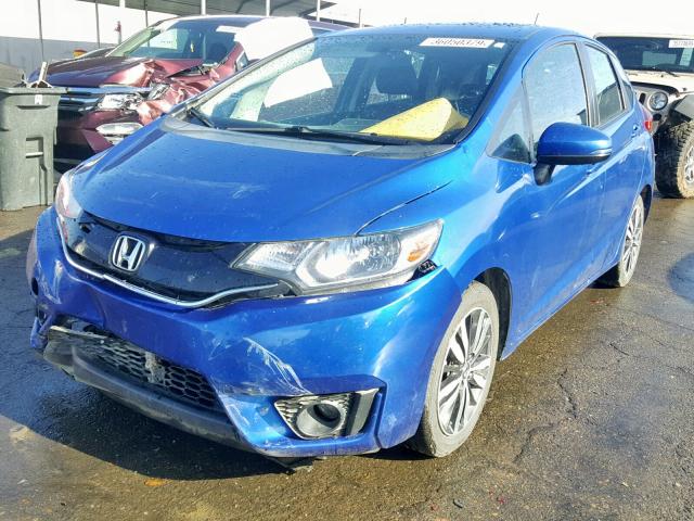 3HGGK5H89GM705341 - 2016 HONDA FIT EX BLUE photo 2