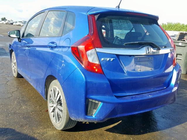 3HGGK5H89GM705341 - 2016 HONDA FIT EX BLUE photo 3