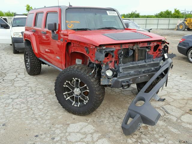 5GTDN136068110526 - 2006 HUMMER H3 RED photo 1