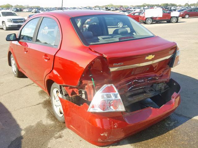 KL1TD5DE9AB088046 - 2010 CHEVROLET AVEO LS RED photo 5