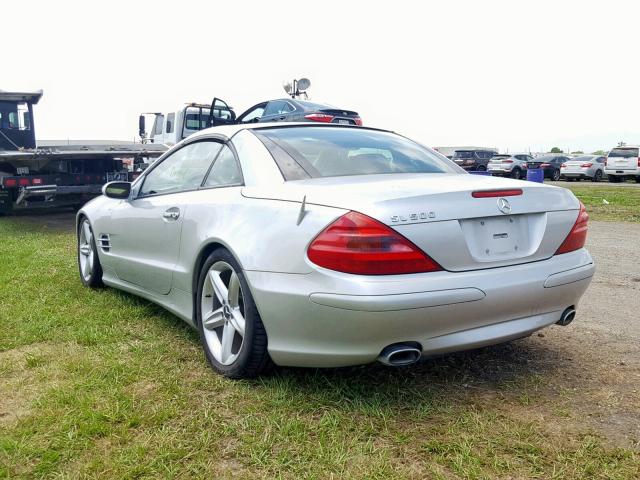 WDBSK75F04F066252 - 2004 MERCEDES-BENZ SL 500 SILVER photo 3