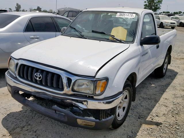 5TENL42N21Z774815 - 2001 TOYOTA TACOMA WHITE photo 2