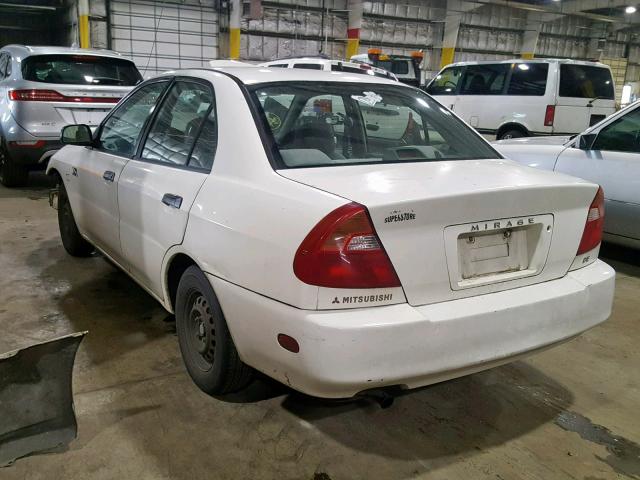 JA3AY26A5XU046174 - 1999 MITSUBISHI MIRAGE DE WHITE photo 3