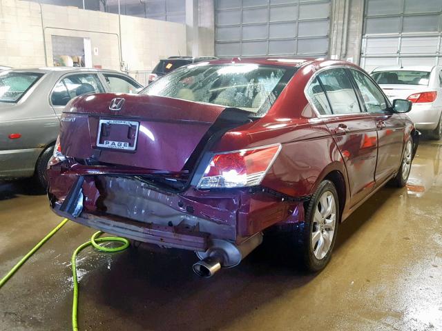 1HGCP2F8XAA108950 - 2010 HONDA ACCORD EXL BURGUNDY photo 4